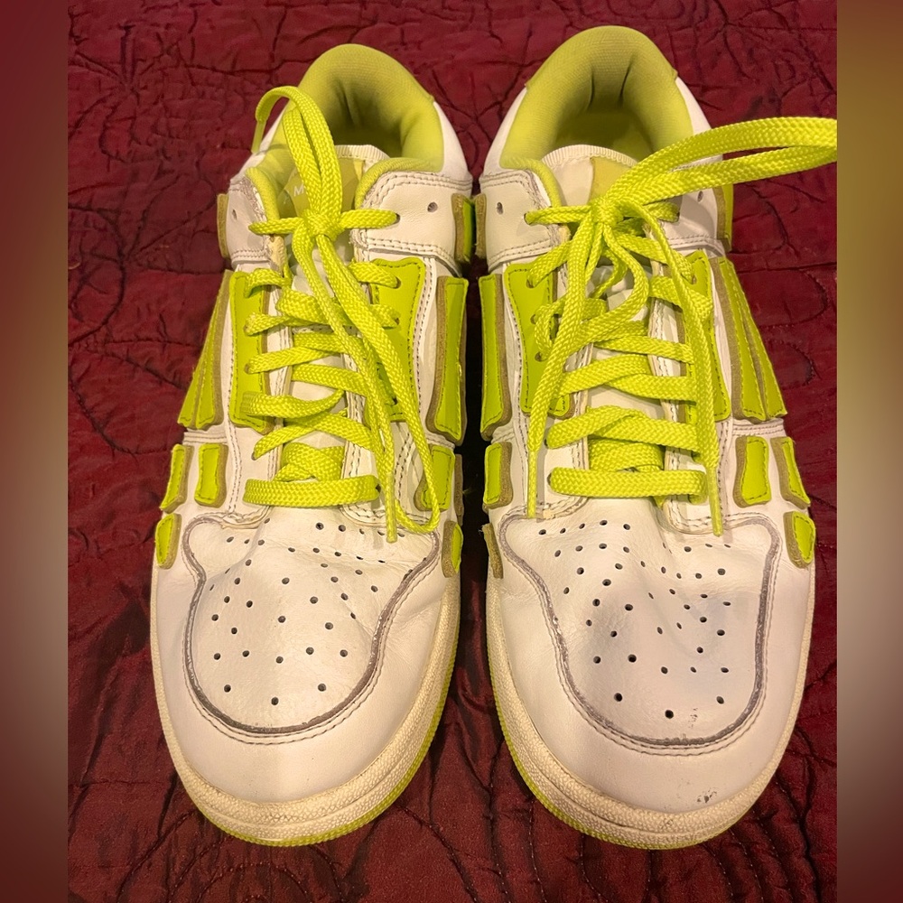 Amira Skel Top Low White and Light Green Sneakers. Men’s EU 44 US 11